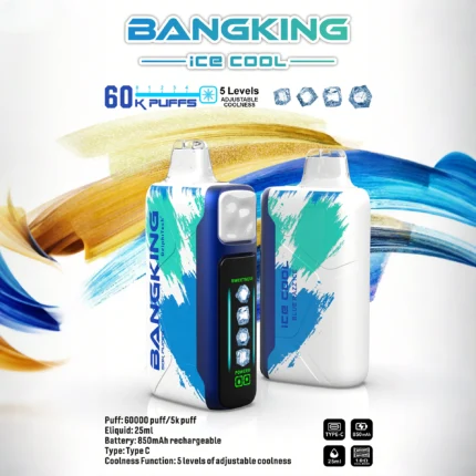【市場爆款】Bang King 60000口 一次性拋棄式｜5檔冰感調節  LED顯示  ELLFBAR 同款